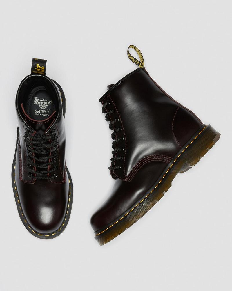 Dr Martens 1460 Slip Resistant Atlas Læder Arbejdsstøvler Dame Bordeaux | DK 394OKI